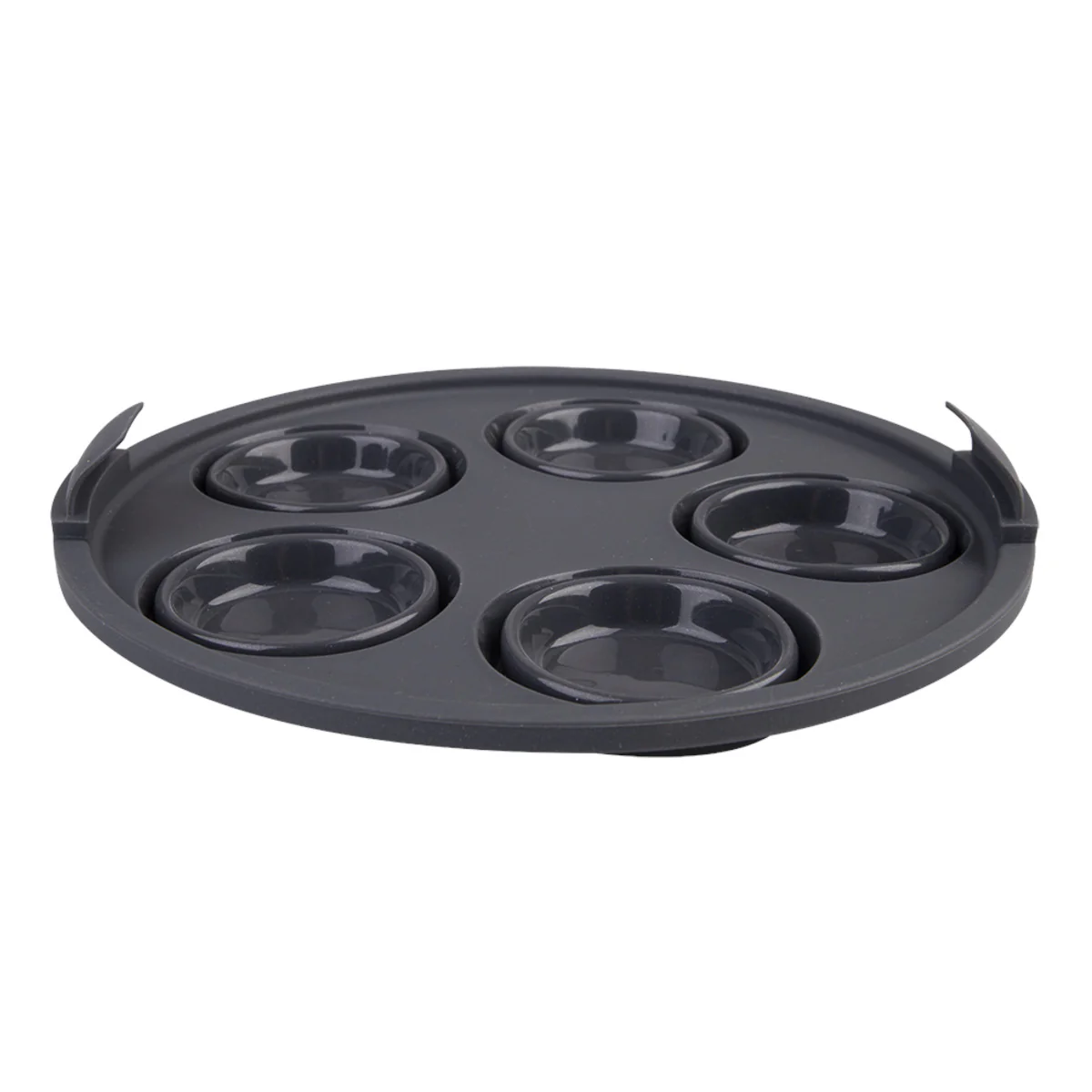 Daily Bake Silicone Round Air Fryer 5 Cup Muffin Pan Charcoal 22cm - Image 3