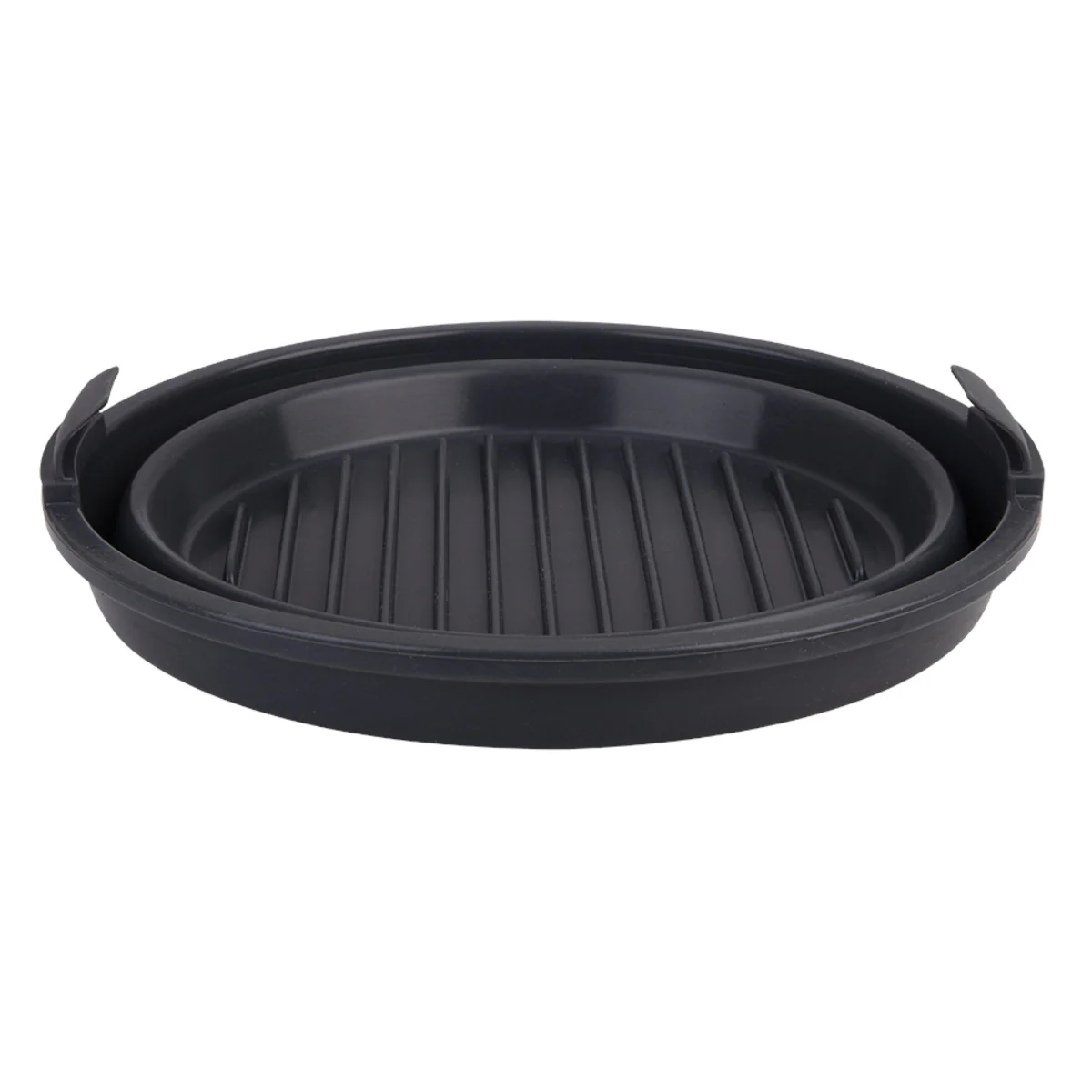 Daily Bake Silicone Round Collapsible Air Fryer Basket Charcoal 22cm - Image 3