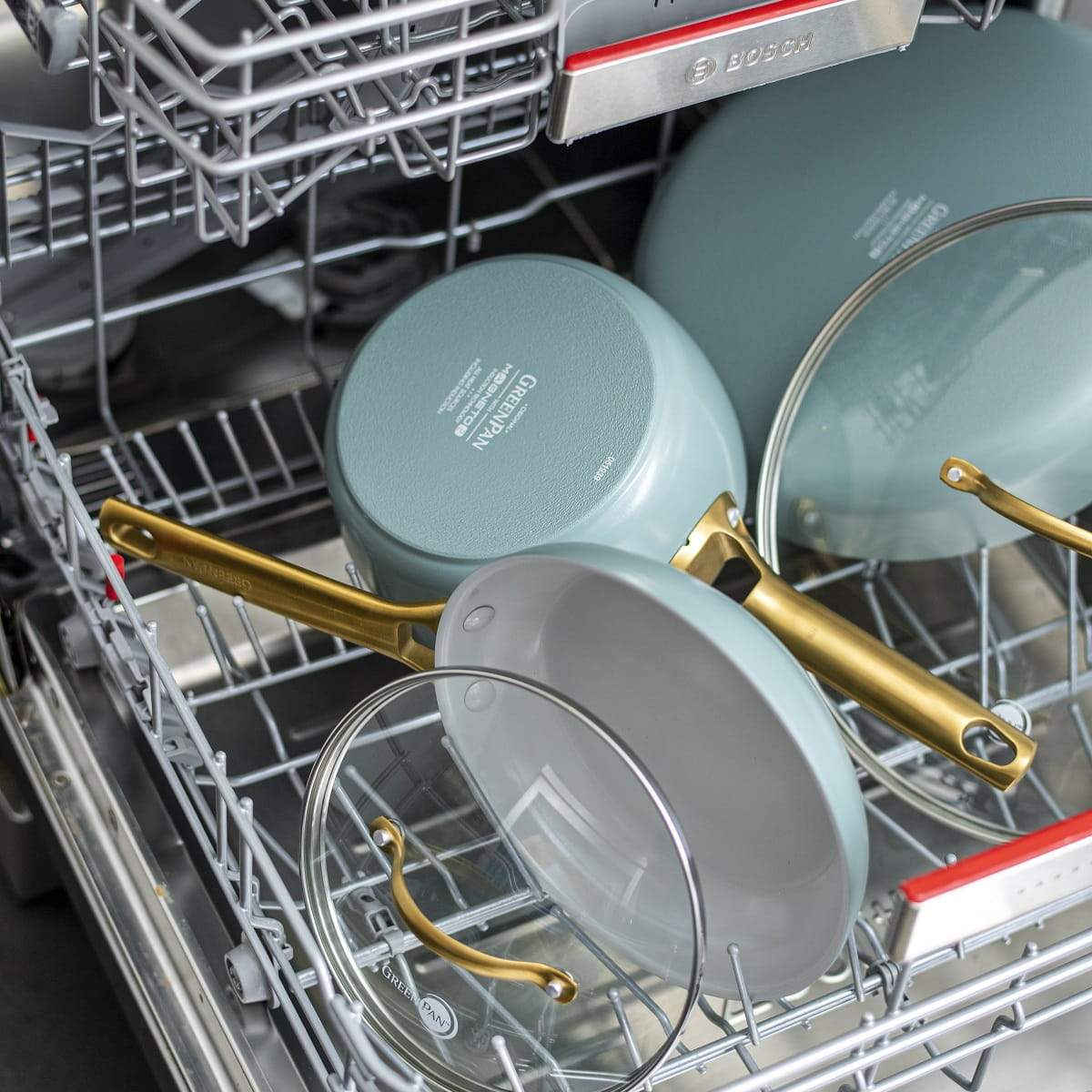 GreenPan Padova Frying Pan Smokey Sky Blue 28cm - Image 6