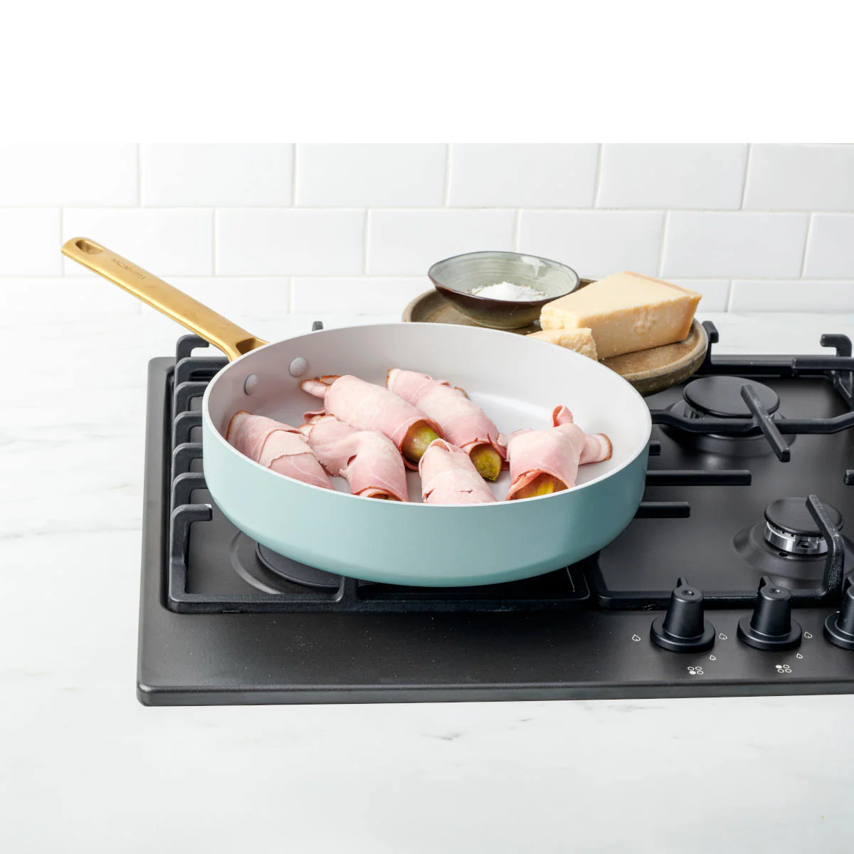 GreenPan Padova Saute Pan Smokey Blue 28cm - Image 3