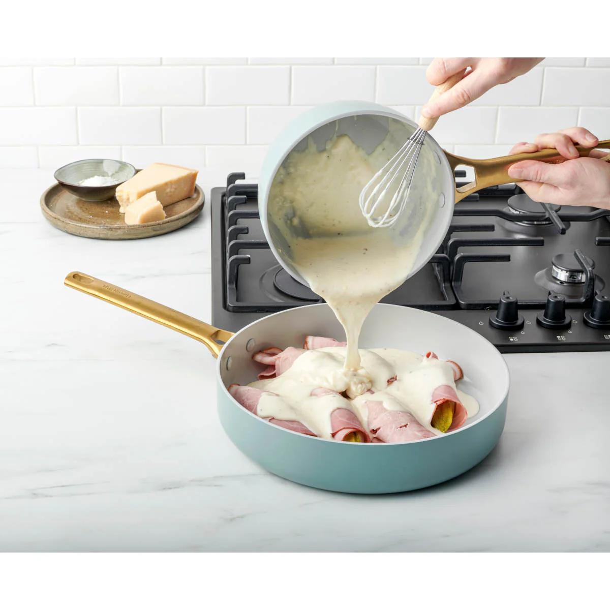 GreenPan Padova Saute Pan Smokey Blue 28cm - Image 4