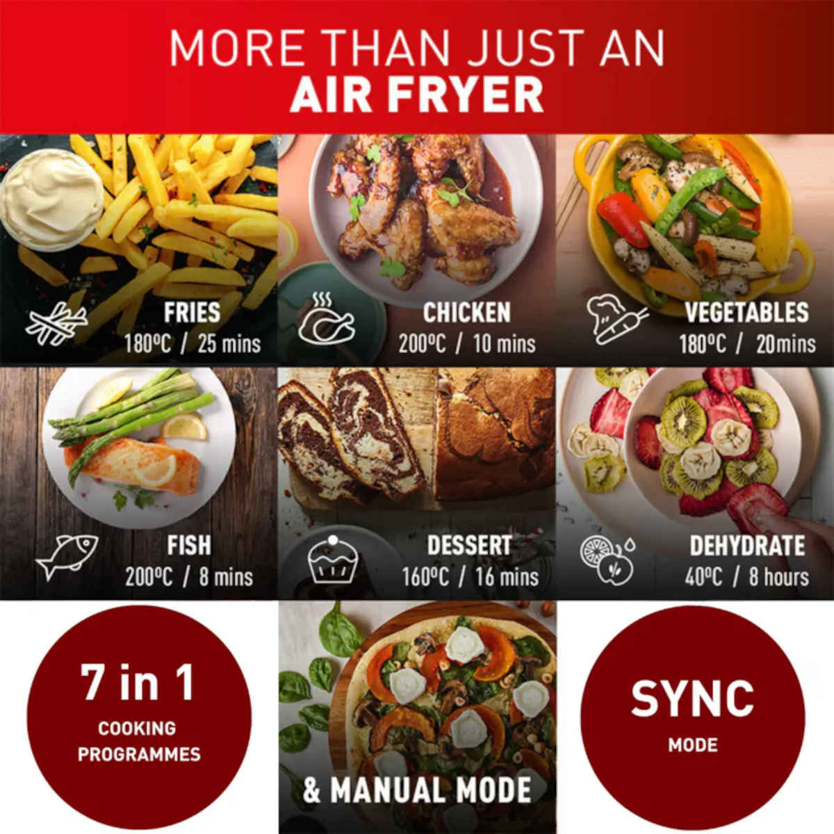 Tefal Dual Easy Fry Essential Drawer Air Fryer XXL Black - Image 10