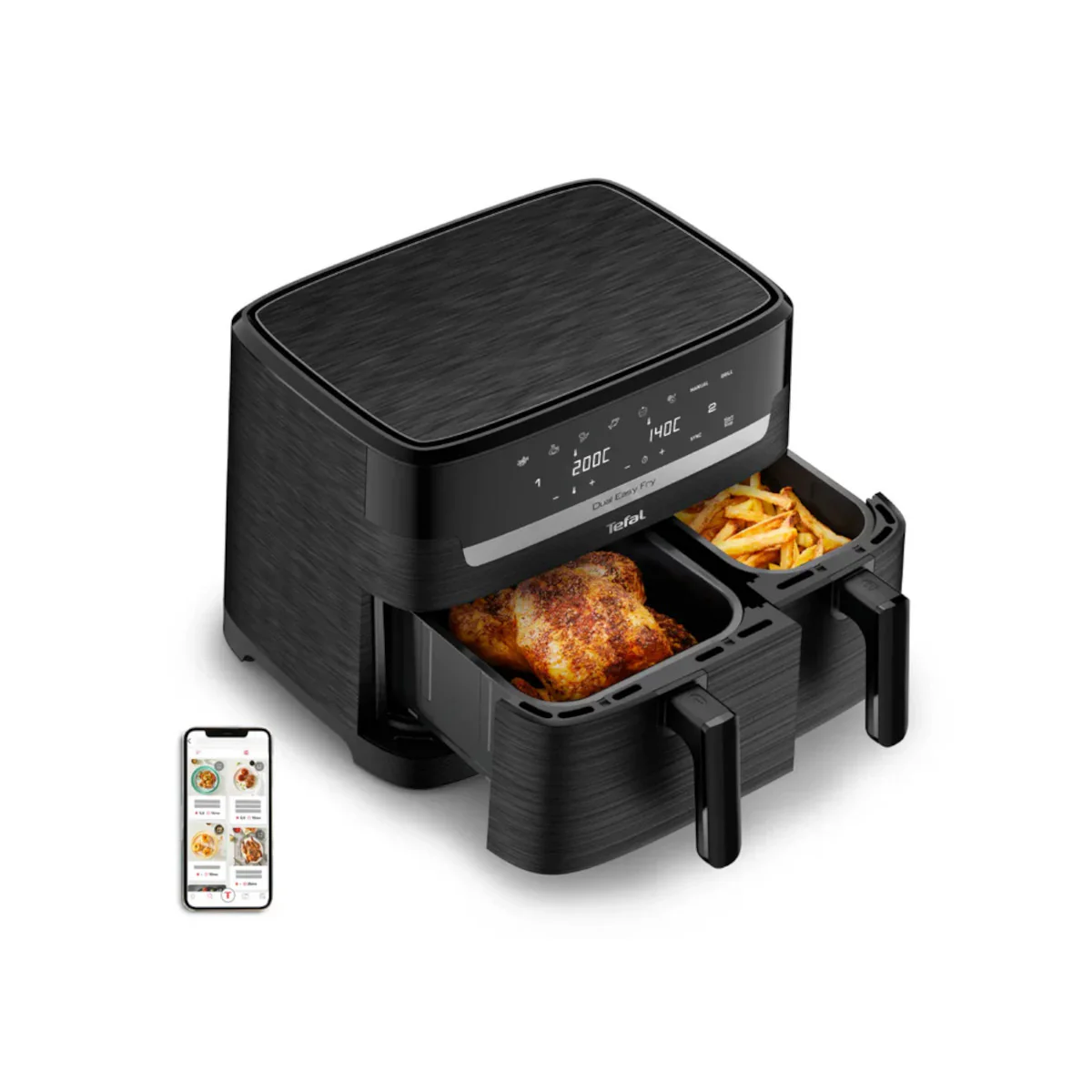 Tefal Dual Easy Fry Essential Drawer Air Fryer XXL Black - Image 4