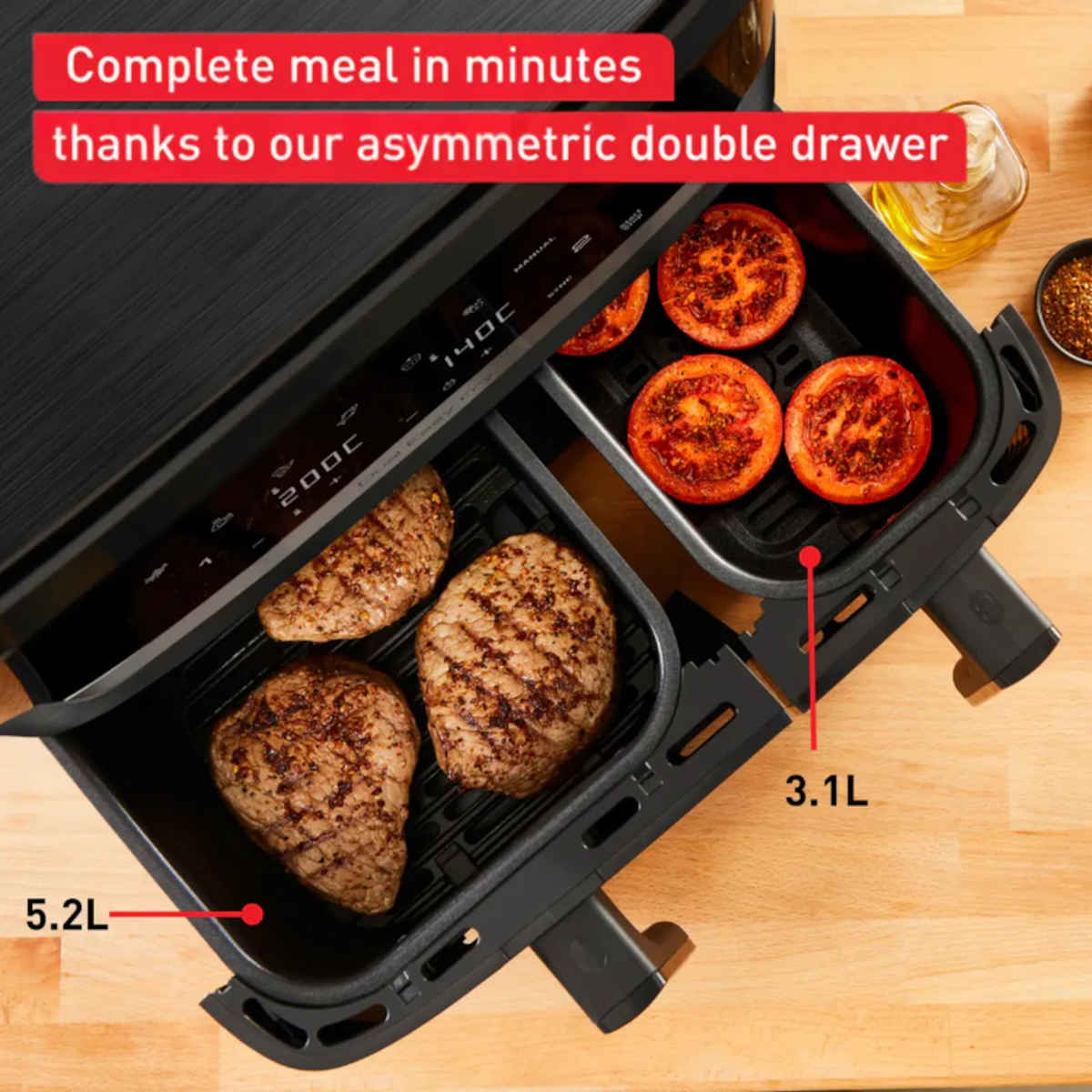 Tefal Dual Easy Fry Essential Drawer Air Fryer XXL Black - Image 9